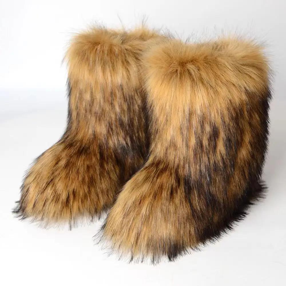 Y2K Botas fofas de cano médio inverno moda feminina botas de neve sapatos de algodão quente - Image 1