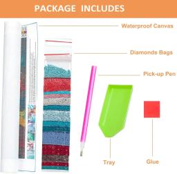 Conjunto de pintura diamante 5D para adultos e crianças, Kits de pintura para mãe e filho, Pintar por número com pedras preciosas - Image 3