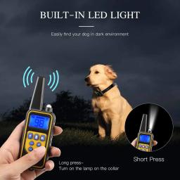 Colar de treinamento de choque elétrico para pet, Coleira de treinamento para cães Controle remoto eletrônico, Impermeável, Display LCD recarregável - Image 6