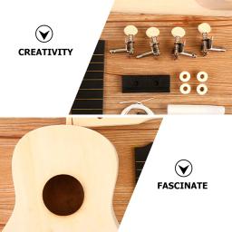 1 conjunto diy kit de material ukulele artesanal diy kit montagem ukulele criativo diy pintura a cores instrumento musical kit ukuleles - Image 4