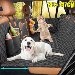 Traseiro assento extensor para cães, Tampa do assento de carro com fundo duro, Cão Car Seat Bed, Waterproof Dog Hammock, Car Pet banco traseiro - Image 1