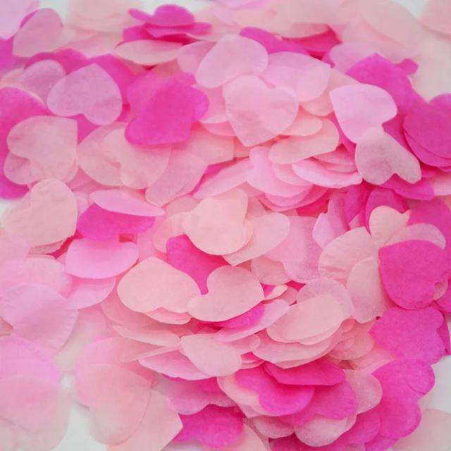 Confete de Papel Multicolorido em Formato de Coração - 1000 Peças de 2,5 cm para Decoração de Mesa em Eventos de Noivado e Festas