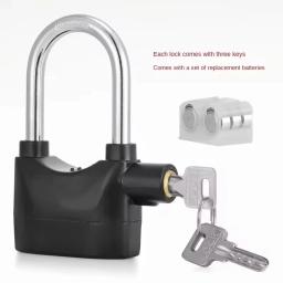 Anti-Roubo Siren Alarm Lock, Cadeado Anti-Roubo Universal para Bicicleta Moto, Núcleo de Cobre Completo, Liga de Zinco, Sensor de Movimento Embutido, Segurança, 110dB - Image 3