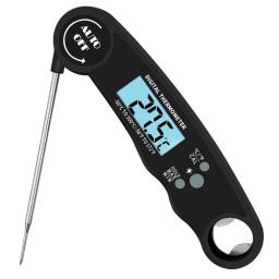Sonda termômetro digital portátil dobrável para churrasco doméstico e assar carne de cozinha - Image 2