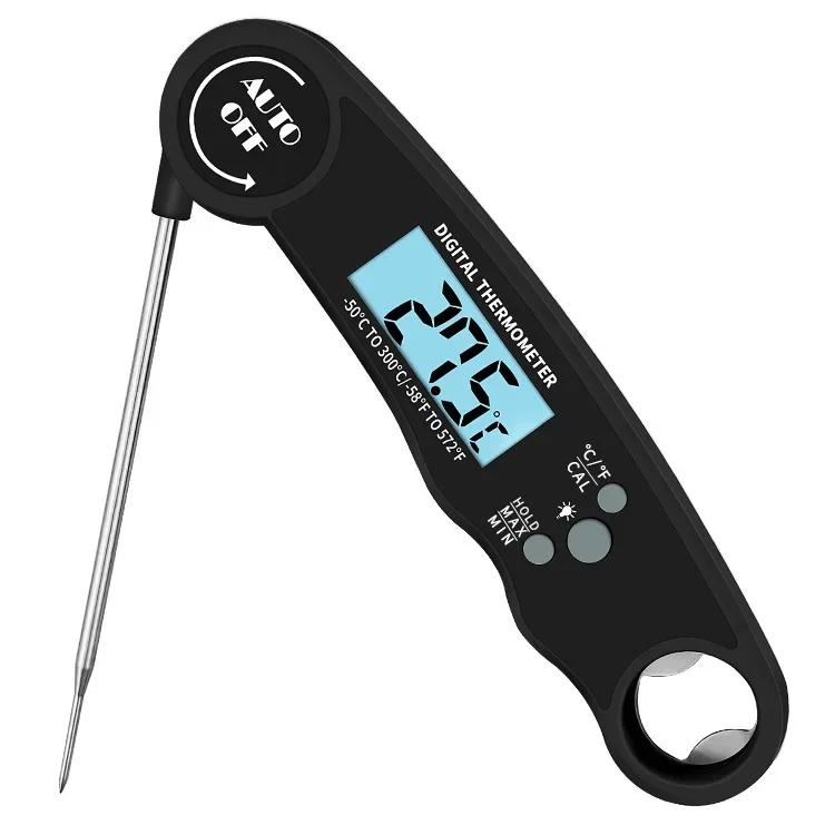 Sonda termômetro digital portátil dobrável para churrasco doméstico e assar carne de cozinha - Image 1