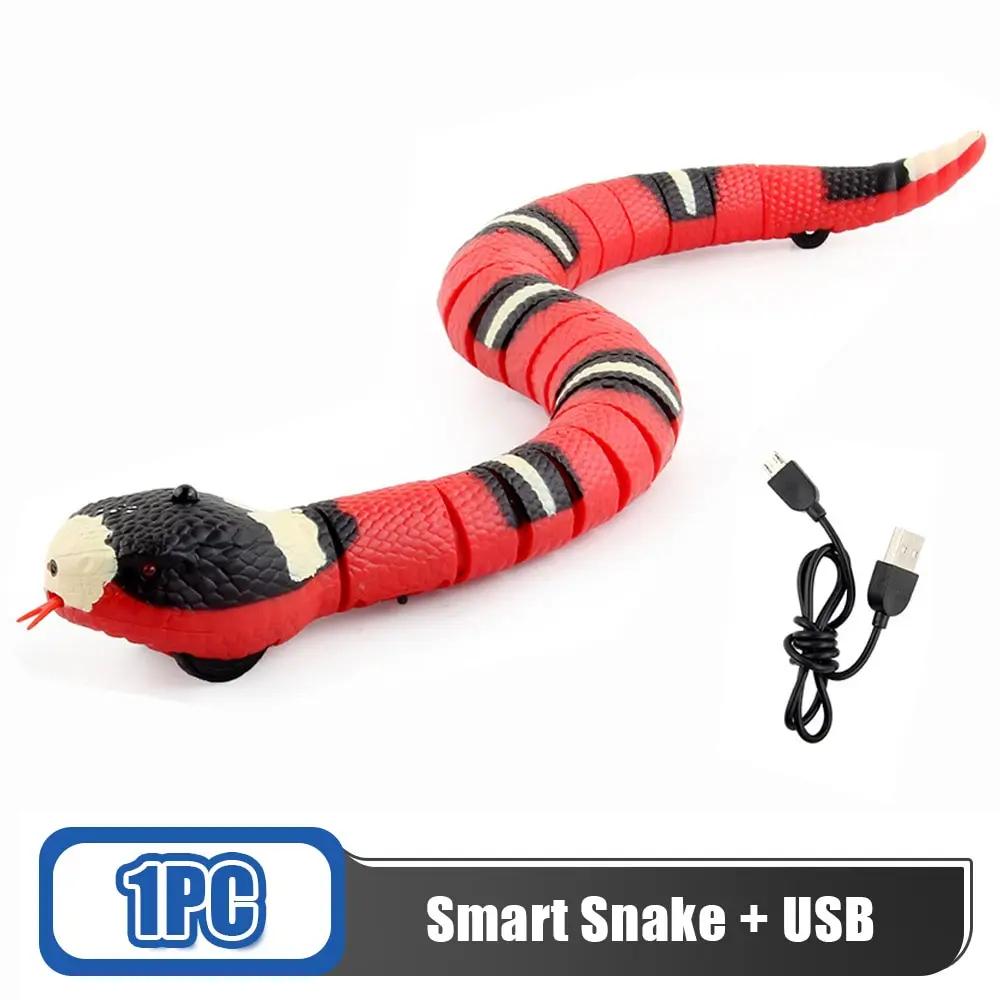 Automático Eletrônico Snake Cat Teaser, Smart Sensing, Brinquedos Interativos, Indoor Play, Kitten Toy, USB Recarregável para Gatos e Gatinhos - Image 1