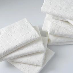 Tecido de renda de algodão branco feminino, fazendo saias, tecido vestido de casamento, DIY, pano oco, verão, 130x50cm - Image 2