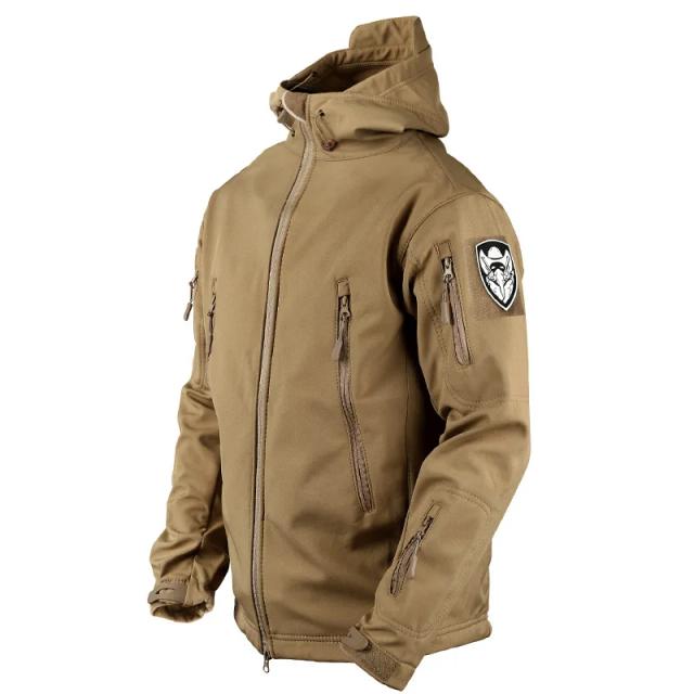 Casaco Corta-Vento Masculino à Prova d'Água com Capuz – Jaqueta Tática Softshell em 12 Cores Disponíveis