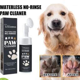 Limpador de patas de cães e gatos, Fórmula sem fragrâncias, Pé volumoso tradicional, Ingredientes para limpar patas, Óleo de coco, Glicerina - Image 1