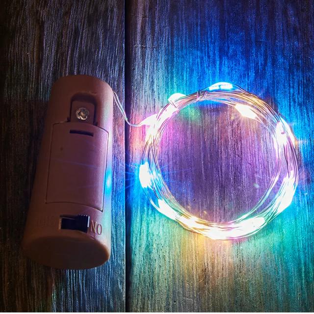 Garrafa de Vinho Decorativa com Luzes de Fadas e Cordas de Cobre para Natal e Festas - 2m com 20 LEDs