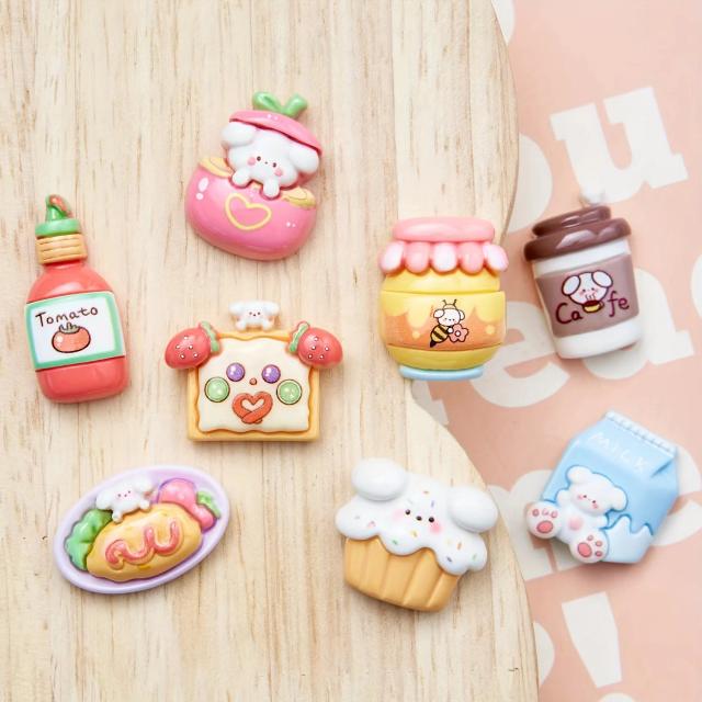 Conjunto de 8 Ímãs de Geladeira Fofos em Design de Desenhos Animados para Decoração Criativa de Cozinha e Escritório