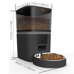 Alimentador automático inteligente Pet com gravador de câmera, 4L, cães pequenos Food Dispenser, Timing Quantitative Double Bowl, gatos - Image 5