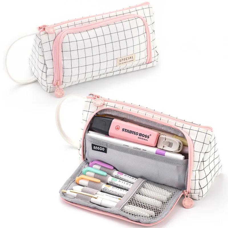 Multi camada grande capacidade lápis caso caneta suprimentos de armazenamento caixa de caneta kawaii bonito lápis casos sacos material escolar estacionário - Image 1