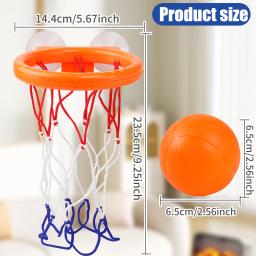 Brinquedos de banho - mini cesta de basquete para banheira, conjunto de cesta e bolas de basquete com ventosa, Halloween/Natal - Image 2