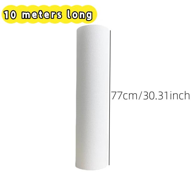 Rolo de Lona de Algodão Premium 10m - Branco Puro para Artistas