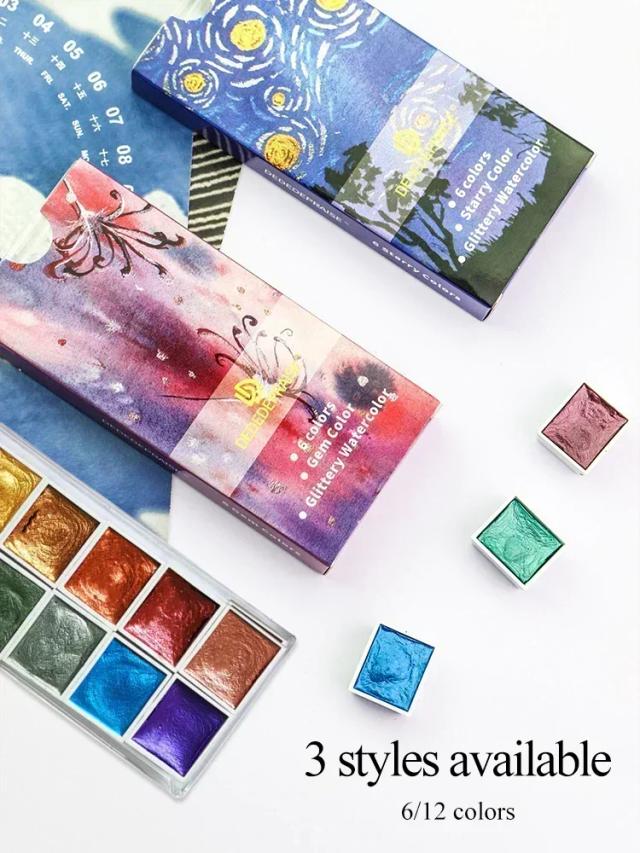 Cores Sólidas em Aquarela para Pintura Artística e Design de Unhas 002