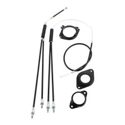 BMX Bicycle Brake Line Set, Kit Cable Wire, Aço inoxidável PVC, Gyro Brake Cables para Gyro Systems, 20 Polegada Bikes Parts, Black, 1 Set - Image 1