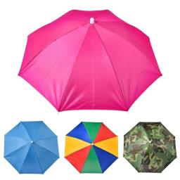 Guarda-chuva de chuva portátil chapéu dobrável ao ar livre pesca guarda-sol à prova dwaterproof água acampamento headwear praia cabeça chapéus chapéu de pesca - Image 3