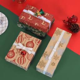 Papel De Embrulho De Presente De Natal, Festa De Aniversário, Papel Artesanato DIY De Casamento, Xmas Elements Collection Gift Box, Papéis De Embalagem - Image 6
