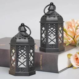 Retro lâmpada de mesa atmosfera decoração presente criativo hexagonal vento lâmpada vela led vento portátil pequeno cavalo lâmpada - Image 3