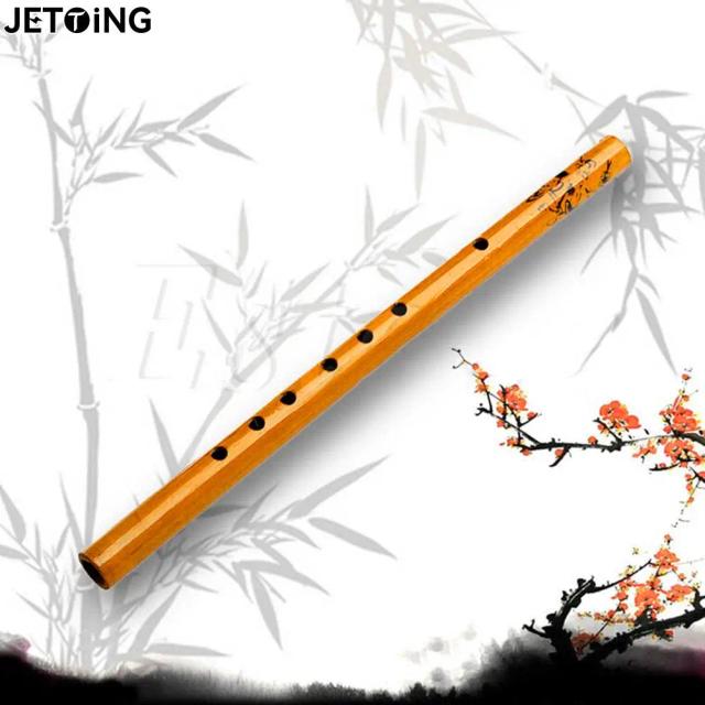 Flauta de Bambu Tradicional Chinesa para Estudantes - Instrumento Musical de 6 Buracos em Madeira Colorida