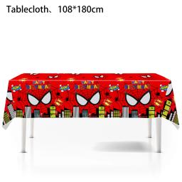 Superhero descartável Tableware Set for Kids, Spiderman, Birthday Party Decorações, Copa, Placa, Guardanapo, Toalha de Mesa, Pano de fundo, Baby Shower - Image 6