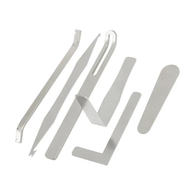 Ferramentas de Reparação para Instrumentos de Sopro em Aço Inoxidável Prata - Kit de 6 Peças para Flauta, Saxofone, Piccolo e Clarinete