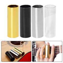 Guitarra Slide Bar Finger Slides, Metal, vidro para guitarra, Ukulele, Acessórios de instrumentos de corda, claro, alto, 70mm x 25mm - Image 1