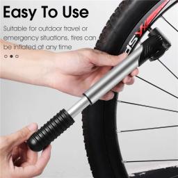 West biking mini bomba de bicicleta 70psi portátil schrader presta válvula inflator mão aço inoxidável mtb estrada ciclismo acessórios - Image 5