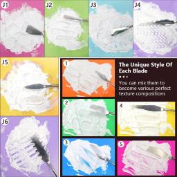Aço inoxidável pintura facas Set, pintura espátula, paleta faca, cor misturando raspador, lona a óleo pintura acrílica, 11pcs - Image 5