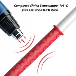 8 cores antiderrapante tubo termo retrátil vara de pesca envoltório antiderrapante alça de bicicleta isolamento proteger raquete aperto capa à prova dwaterproof água diy - Image 3