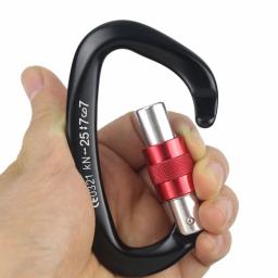 Outdoor Mosquetão Escalada Equipamento, Mosquetones Y Enganches Repisa Camping Equipment, Escalada Acessórios, 25kn - Image 4