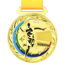 7cm 100g medalha de badminton alta qualidade emblemas lembranças escola esportes combinar ouro prata bronze medalhas de metal troféu impressão gratuita - Image 3