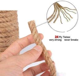 Fio de juta para artesanato DIY, 100% natural, corda de cânhamo, cordão, jardinagem, rede, decoração de casa, 1-14mm - Image 3