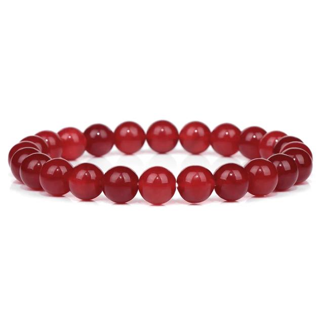 Pulseira de Pedra Natural Jade para Mulheres - Jóia Artesanal de Cura, Ideal para Yoga, Pulseira Stretch de 8mm
