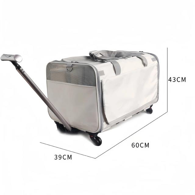 Bolsa Portátil Carrinho Cães Camada Dupla Respirável Dobrável 15kg