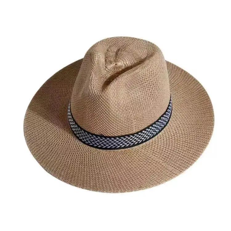 Chapéu de palha para homens e mulheres, festa na praia, beirais grandes, pesca ao ar livre, chapéu de pescador em viagens de lazer - Image 1