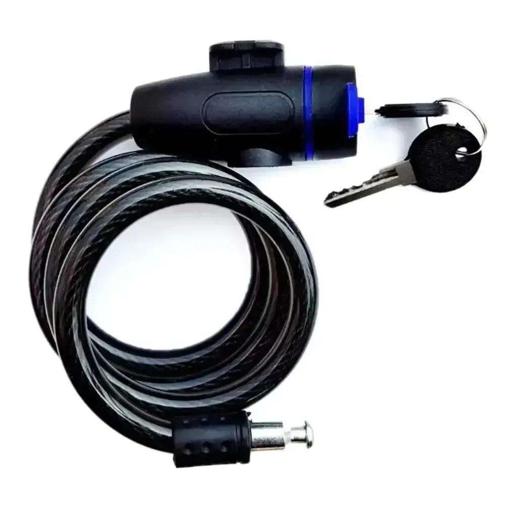 Trava de corrente de motocicleta resistente, 80cm, metal, antirroubo, trava de bicicleta com 2 chaves para maior segurança e reforço da bicicleta - Image 1