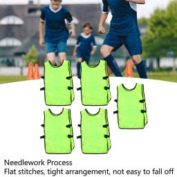 Vest treinamento para crianças, colete de treinamento maratona, futebol, futebol, basquete, grupo contra, scrimmage, 5pcs - Image 3