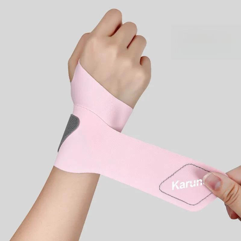 Protetor de pulso esportivo de elastano fixo, tendinite de entorse de pulso com fita fixadora, cinta de articulação ultrafina, envoltório esportivo fitness - Image 1