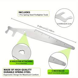 Ferramenta multifuncional de alavanca de metal, construção durável, aderência fácil, ferramenta manual portátil para casa e P, 7,87 "x 0,79", 20cm x 2cm, 1pc - Image 2