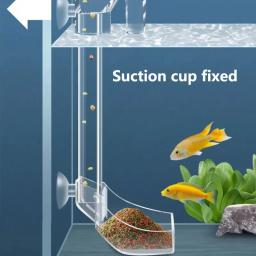 Alimentador acrílico transparente para aquário, tubo antiderrapante, adequado para uma variedade de tanques de peixes - Image 6