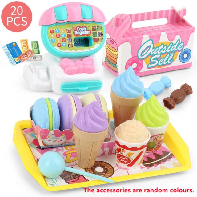 Brinquedo Caixa Registradora e Carrinho de Compras Infantil