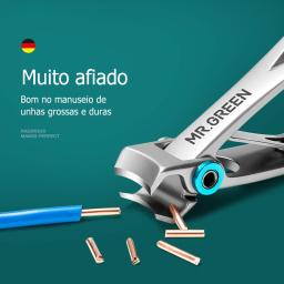MR. VERDE-Aço Inoxidável Nail Clippers, Disponível em 2 Tamanhos, Manicure Fingernail Cutter, Grosso e Duro Toenail Scissors Tools - Image 3
