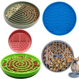 Anti-asfixia Silicone Slow Food Bowl, Anti-Knockover, Anti-Slip, Puppy Toy, Pet Shop, Placa de gato - Image 1