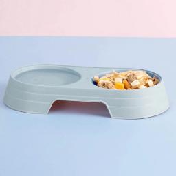 Premium duplo gato tigelas alimentador para animais de estimação suprimentos dispensador de alimentos pratos de alimentação para cães pequenos gatinho filhote de cachorro interior gatos suprimentos - Image 4