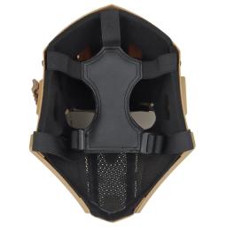 Máscara tática de proteção facial, máscara protetora respirável de metal com tecido antiembaçante para caçar paintball airsoft - Image 2