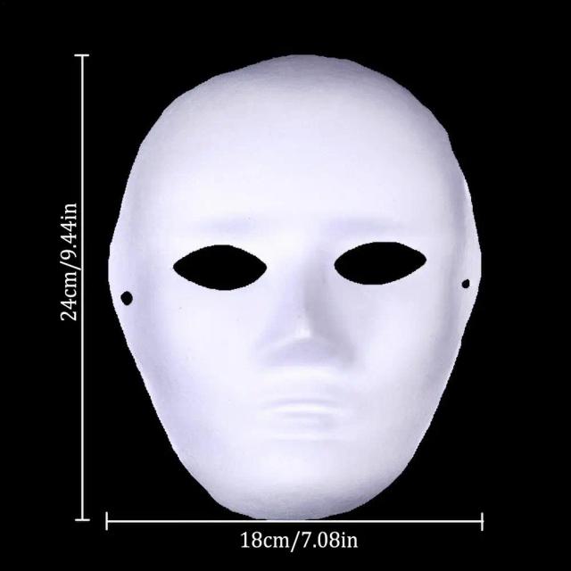 Máscaras de Papel Maché Sem Pintura para Fantasias de Homens e Mulheres - Conjunto com 10 Acessórios para Festas