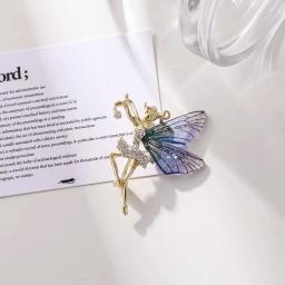 Broche de Fada Borboleta para Mulheres, Alfinetes de Lapela Elegantes, Broches Beleza Dançando Meninas Corsage Asas de Anjo, Jóias de Casamento - Image 5
