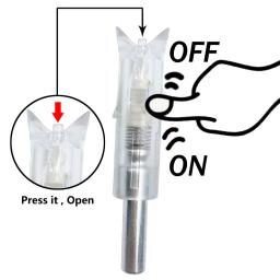 3 pçs besta seta tiro com arco iluminado nock luz led brilhante para a noite caça esportes id 7.62mm tiro setas caça acessórios - Image 3